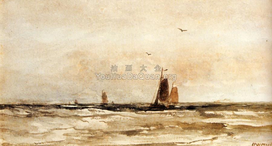 Seascape - 亨德里克·威廉·梅斯达赫